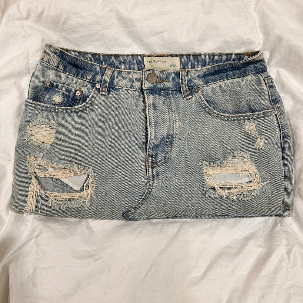 Ban•Jara Denim Mini Skirt Size 28